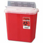 Covidien Sharps Medical Waste Container - 2 gal Capacity - 12.8" Height x 10.5" Width x 7.3" Depth - Red