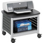 Safco Scoot Underdesk Printer Stand - 100 lb Load Capacity - 14.50" Height x 20.25" Width x 16.50" Depth - Floor - Powder Coated Black - Steel, Particleboard