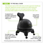 Champion Sports FitPro Ball Chair, Supports Up to 200 lb, Gray (CSIBCHX) View Product Image