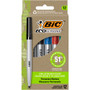 BIC Ecolutions Permanent Marker - 4.2 mm Bullet Marker Point - Blue, Green, Black, Red Ink