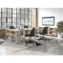 Safco Medina Conference Chair, Supports Up to 300 lb, 17" to 22" Seat Height, Black Seat, Black Back, Black Base