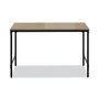 Safco Simple Work Desk, 45.5" x 23.5" x 29.5", Walnut