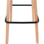 Lorell Modern Low-Back Stool - Low Back - Black