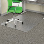 Deflecto EconoMat Chair Mat - Commercial, Carpet - 60" Length x 46" Width x 0.100" Thickness - Rectangular - Clear