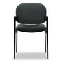 HON VL606 Stacking Guest Chair without Arms, Fabric Upholstery, 21.25" x 21" x 32.75", Charcoal Seat, Charcoal Back, Black Base