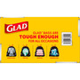 Glad Strong Large Drawstring Trash Bags - Large Size - 30 gal Capacity - 32.99" Length x 30" Width x 1.05 mil (27 Micron) Thickness - Drawstring Closure - Black - (CLO78952BD)