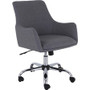 Lorell Mid-century Modern Flannel Guest Chair - Gray