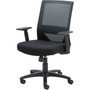 Lorell SOHO Mesh Mid-Back Task Chair - Gray Seat Color - Fabric Seat Material - Gray Back Color - Fabric Back Material - Mid Back