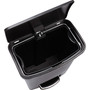 Rubbermaid Commercial Slim Jim Streamline Resin Step-On Container, Front Step Style, 8 gal, Polyethylene, Black