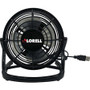 Lorell USB-powered Personal Fan - Adjustable Tilt Head, Durable, USB Powered, Compact - Metal, Plastic