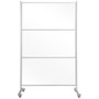 MasterVision Mobile Glass Panel Divider - 50" Width x 22" Depth x 80.30" Height - Glass - Aluminum, Transparent