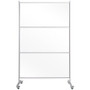 MasterVision Mobile Glass Panel Divider - 50" Width x 22" Depth x 80.30" Height - Glass - Aluminum, Transparent
