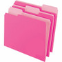 Pendaflex 1/3 Tab Cut Letter Recycled Top Tab File Folder - 8 1/2" x 11" - Top Tab Location - Assorted Tab Position - 11 pt. - 1 Plys - (PFX15213PIN)
