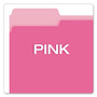 Pendaflex Colored File Folders, 1/3-Cut Tabs: Assorted, Letter Size, Pink/Light Pink, 100/Box