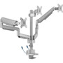 Lorell Mounting Arm for Monitor - Gray - Height Adjustable - 3 Display(s) Supported - 15.40 lb Load Capacity - 75 x 75, 100 x 100