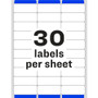 Avery Easy Peel White Address Labels w/ Sure Feed Technology, Laser Printers, 1 x 2.63, White, 30/Sheet, 25 Sheets/Pack (AVE5260) View Product Image