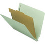 Nature Saver Letter Recycled Classification Folder - 8 1/2" x 11" - 2 Fastener(s) - 2" for Folder - 1 Divider(s) - 25 pt.