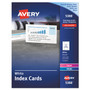 Avery Printable Index Cards with Sure Feed, Unruled, Inkjet/Laser, 3 x 5, White, 150 Cards, 3 Cards/Sheet, 50 Sheets/Box