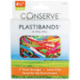 Conserve PlastiBands 4 1/4" 100 Pack ASSORTED Colors (SF-6000) - 4.3" Length - Latex-free, Strong - Polyurethane - Assorted