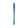 BIC ReVolution Ocean Bound Ballpoint Pen, Retractable, Medium 1 mm, Blue Ink, Translucent Blue Barrel, Dozen