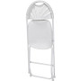 Dorel Zown Premium Fan Back Folding Chair - White Seat Color - White Back Color - Polyethylene Back Material - White Frame Color - Powder Coated Steel Frame Material