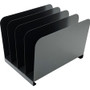 Huron Vertical Desk Organizer - 4 Compartment(s) - Vertical - 7.75" Height x 11" Width x 11" Depth - Durable - Black