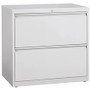 Lorell Fortress Series Lateral File - 36" Width x 18.6" Depth x 28.1" Height - 2 x Drawer(s) for File - Legal, Letter, A4 - Lateral - Rust Proof, Leveling Glide, Interlocking, Ball-bearing Suspension, Label Holder, Hanging Rail