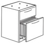 Lorell Essentials Pedestal - 2-Drawer (LLR69398) View Product Image