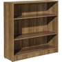 Lorell Laminate Bookcase - 3 Shelf(ves) - 36" Height x 36" Width x 12" Depth - Sturdy, Adjustable Feet, Adjustable Shelf - Thermofused Laminate (TFL) - Walnut