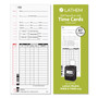 Lathem Time Time Clock Cards for Lathem Time 7000E/7500E, Two Sides, 3.38 x 8.78, 100/Pack