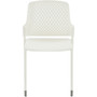 Safco Next Stack Chair - White Seat Color - Polypropylene Seat Material - White Back Color - Polypropylene Back Material - Tubular Steel Frame Material