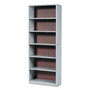 Safco ValueMate Economy Bookcase, Six-Shelf, 31.75w x 13.5d x 80h, Gray, Ships in 1-3 Business Days (SAF7174GR) View Product Image