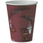 Solo 8 oz Bistro Design Disposable Paper Cups - 8 fl oz - Maroon - Paper - Beverage, Hot Drink, Cold Drink, Coffee, Tea, Cocoa - 50/Pack