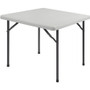 Lorell Ultra-Lite Banquet Folding Table - Square Top - 600 lb Capacity - 29" Height x 36" Width x 36" Depth - Indoor, Outdoor - Gray, Powder Coated