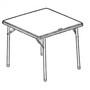 Lorell Ultra-Lite Banquet Folding Table - Square Top - 600 lb Capacity - 29" Height x 36" Width x 36" Depth - Indoor, Outdoor - Gray, Powder Coated