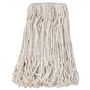 Boardwalk Banded Cotton Mop Head, #24, White, 12/Carton