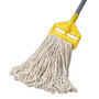 Boardwalk Banded Cotton Mop Head, #24, White, 12/Carton