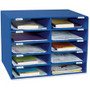 Classroom Keepers 10-Slot Mailbox - 10 Compartment(s) - Compartment Size : 3" x 12.50" x 10" - 16.63" Height x 21" Width x 12.88" Depth - 70% Recycled - Blue