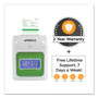 uPunch HN1500 Electronic Non-Calculating Time Clock Bundle, LCD Display, Beige/Green