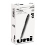 uniball AIR Porous Rollerball Pen, Stick, Medium 0.7 mm, Black Ink, Black Barrel, Dozen