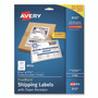 Avery Shipping Labels with TrueBlock Technology, Inkjet Printers, 5.06 x 7.62, White, 25 Sheets/Pack