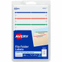 Avery File Folder Labels, Assorted, 2/3" x 3-7/16" , 252 (5215) - 43/64" Height x 3 7/16" Width - Permanent Adhesive - Rectangle - Laser, Inkjet - Dark Blue, Dark Red, Green, Yellow