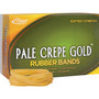 Alliance Pale Crepe Gold Rubber Bands, Size 64, 0.04" Gauge, Golden Crepe, 1 lb Box, 490/Box