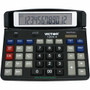 Victor 12004 Desktop Calculator - Auto Power Off, Big Display, Auto Replay, Easy-to-read Display, Dual Power - 12 Digits - LCD - Battery/Solar Powered - 0.5" Height x 7.2" Width x 6.4" Depth