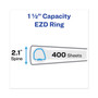 Avery Heavy-Duty View Binder with DuraHinge and One Touch EZD Rings, 3 Rings, 1.5" Capacity, 11 x 8.5, Pacific Blue