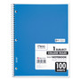 Mead Spiral Notebook, 1-Subject, Medium/College Rule, Randomly Assorted Cover Color, (100) 11 x 8 Sheets