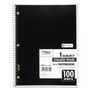 Mead Spiral Notebook, 1-Subject, Medium/College Rule, Randomly Assorted Cover Color, (100) 11 x 8 Sheets