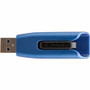 Verbatim 64GB Store 'n' Go V3 Max USB 3.0 Flash Drive - Blue - 64 GB - USB 3.0 - Black, Blue - Lifetime Warranty