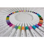uniball EMOTT Porous Point Pen, Stick, Fine 0.4 mm, Assorted Ink Colors, White Barrel, 5/Pack