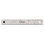 Westcott Stainless Steel Office Ruler With Non Slip Cork Base, Standard/Metric, 6" Long (ACM10414) View Product Image